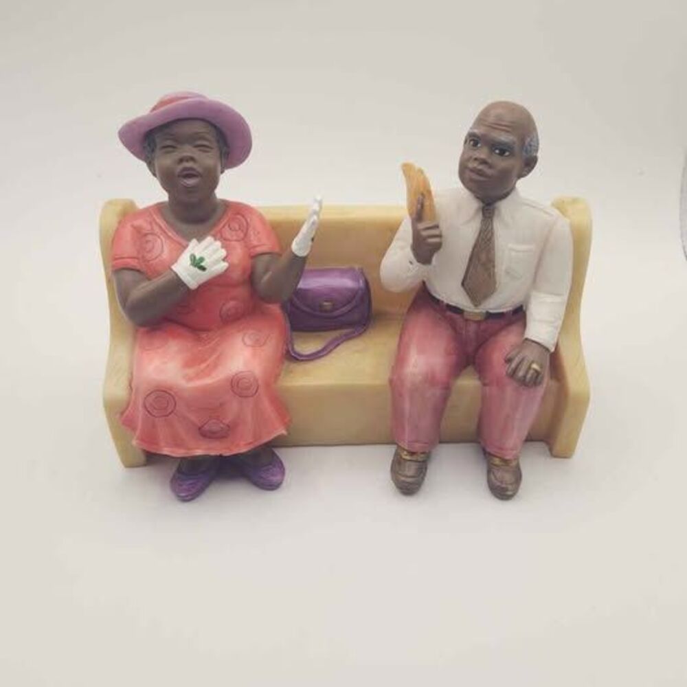 UTI The Church Collection - African American Couple on Pew Figurine